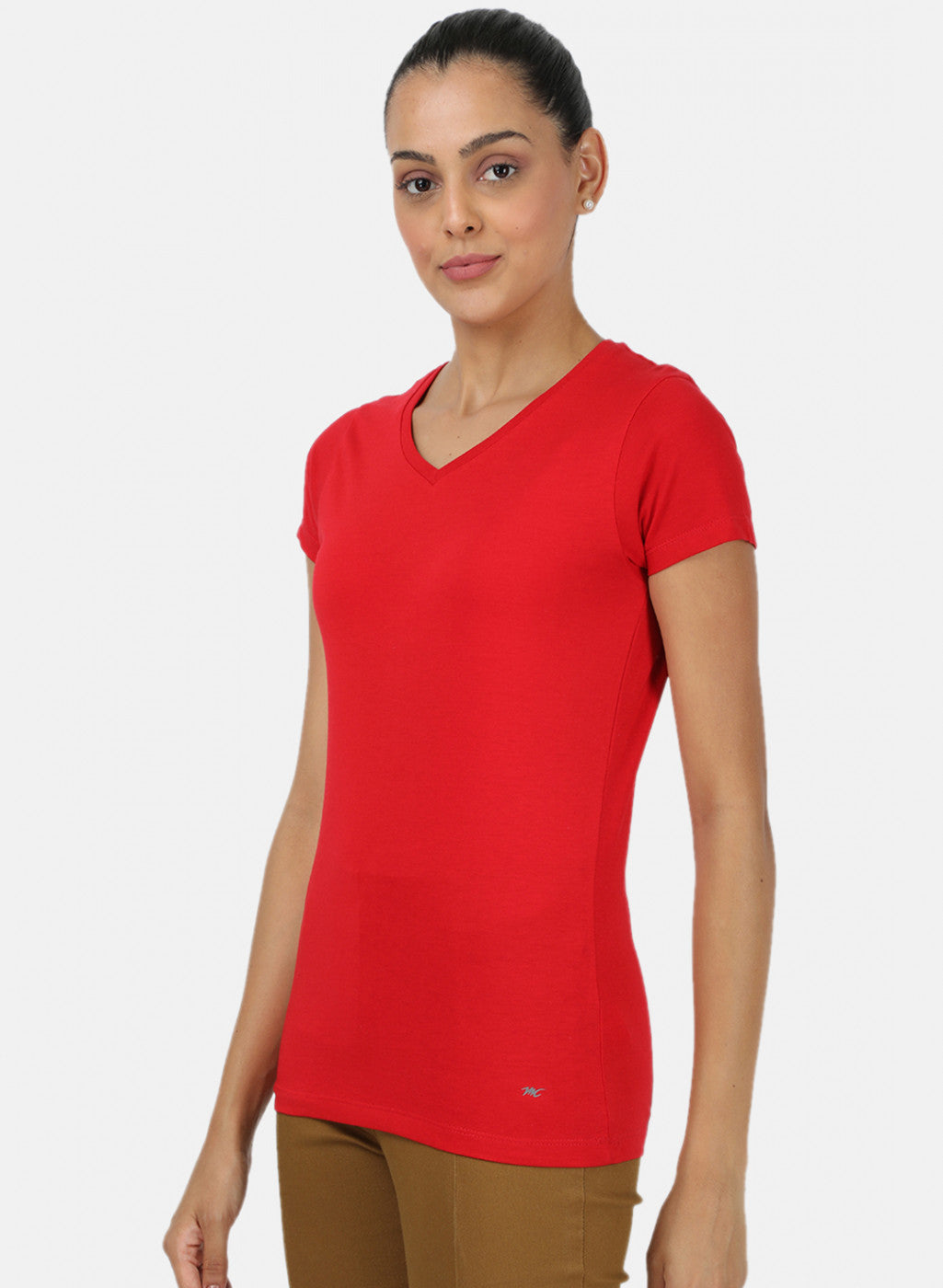 Womens Black & Red Plain Top 2Pc Set