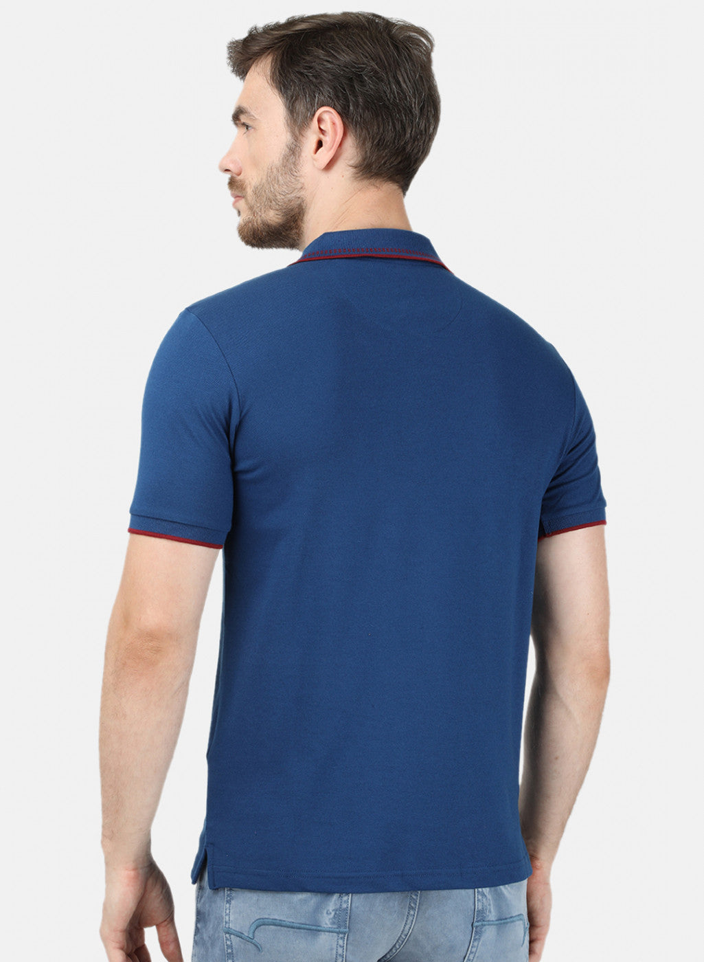 Mens Navy Blue Plain T-Shirt