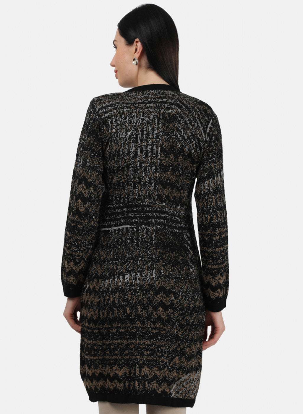 Women Black Solid Cardigan