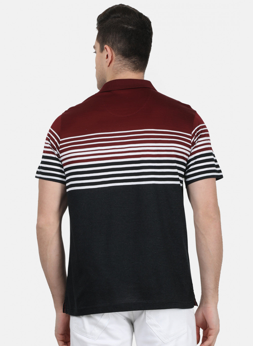 Mens Maroon Stripe T-Shirt