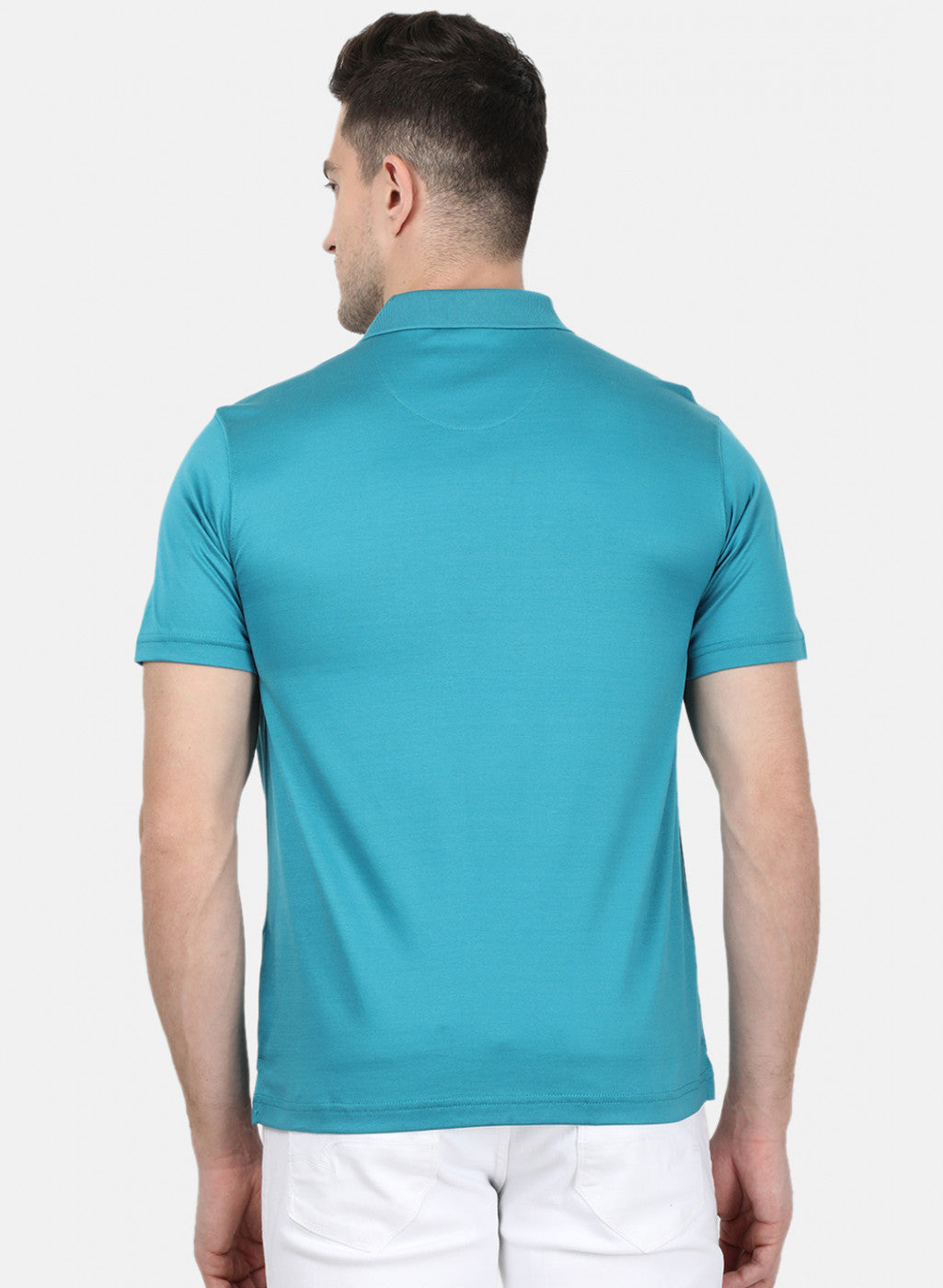 Mens Blue Plain T-Shirt