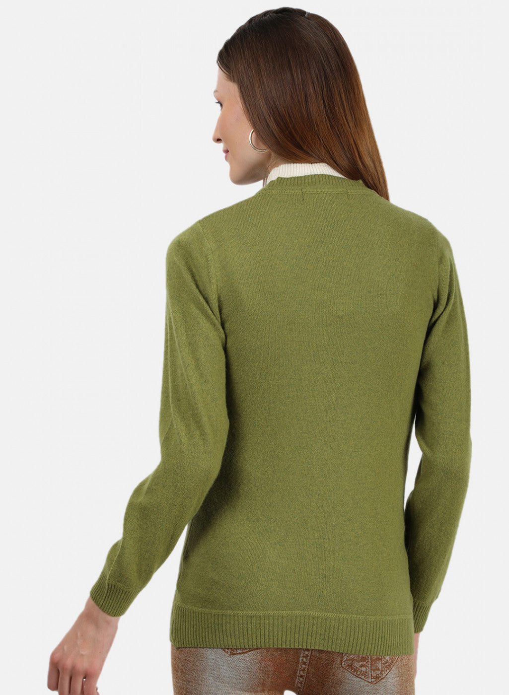 Women Green Solid Cardigan