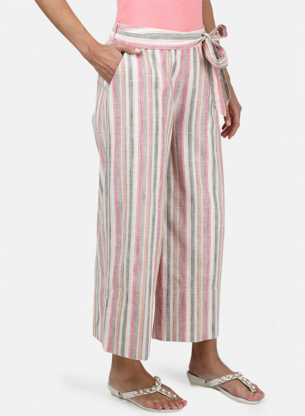 Womens Multi Color Stripe Plazoo