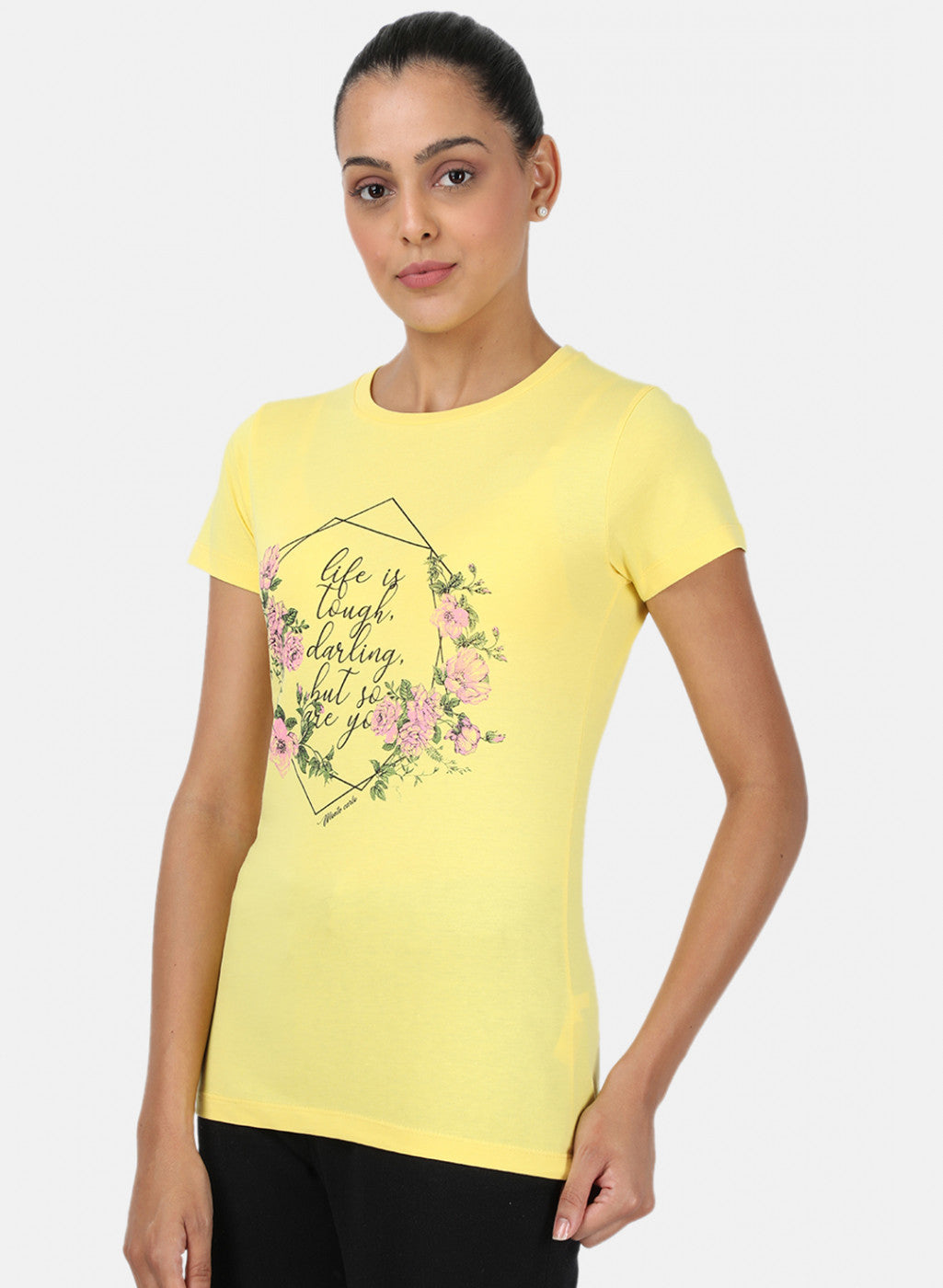 Womens Yellow & Blue Printed Top 2Pc Set