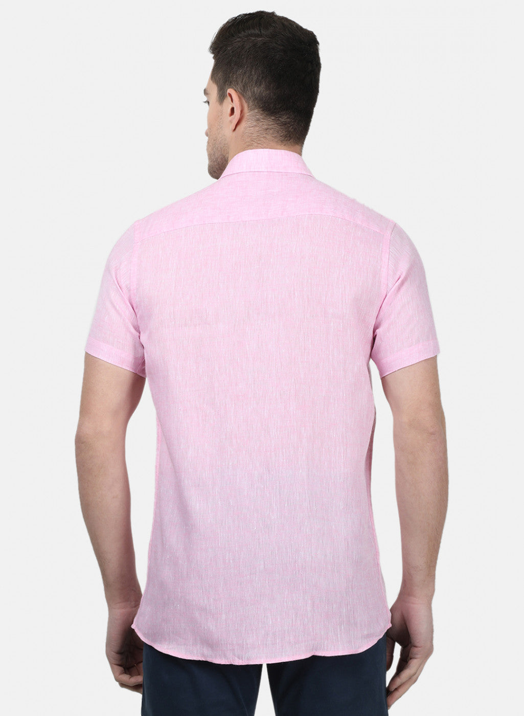 Mens Pink Solid Shirts