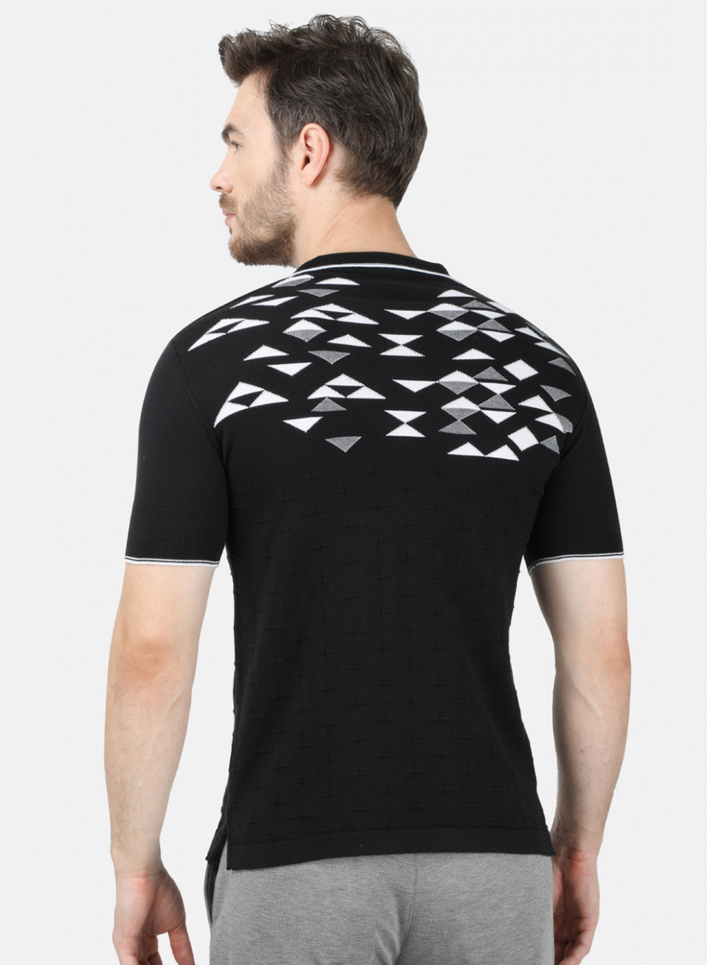 Mens Black Plain T-Shirt