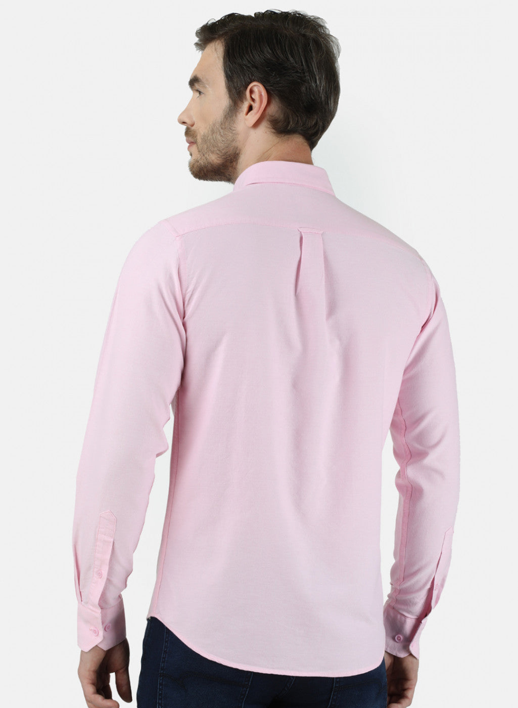 Mens Pink Solid Shirt