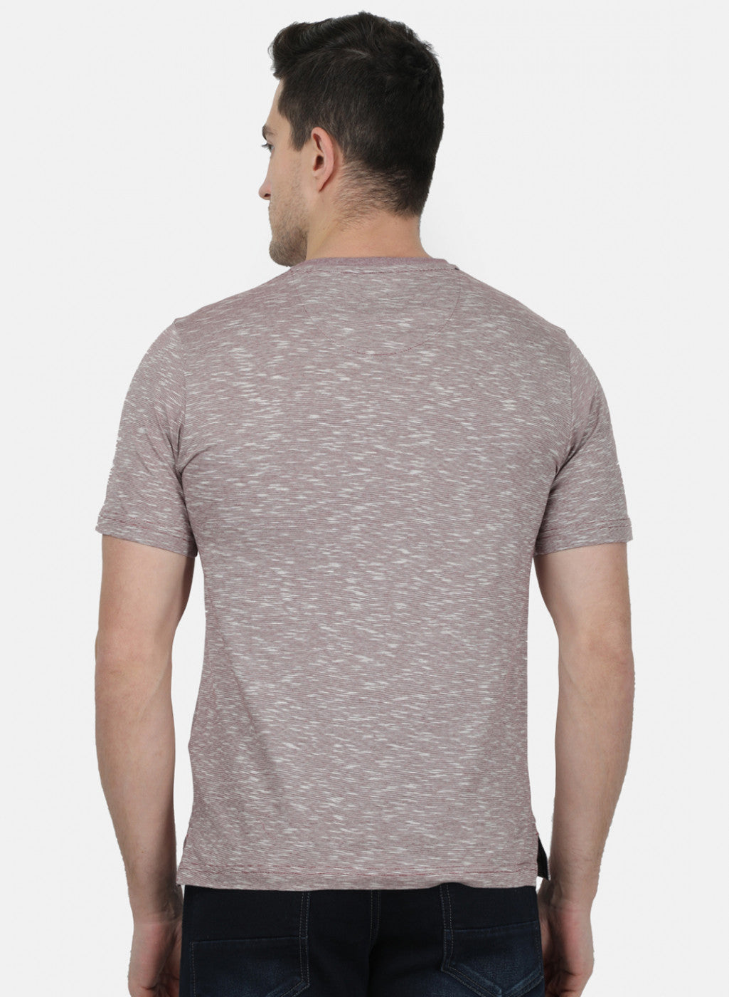 Mens Maroon Stripe T-Shirt