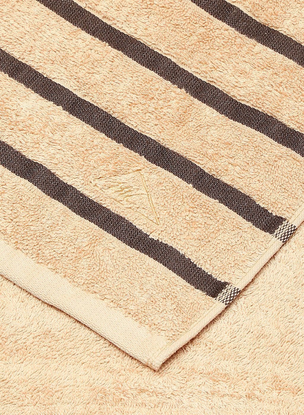 Brown & Beige Cotton 525 GSM Bath Towel (Pack of 2)