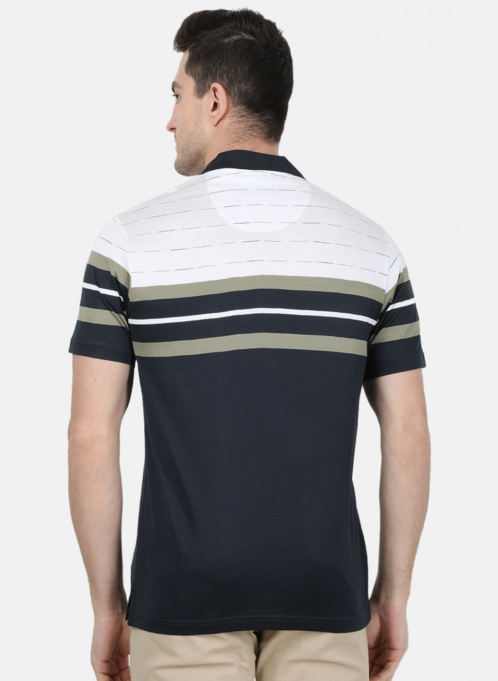 Mens Olive Stripe T-Shirt