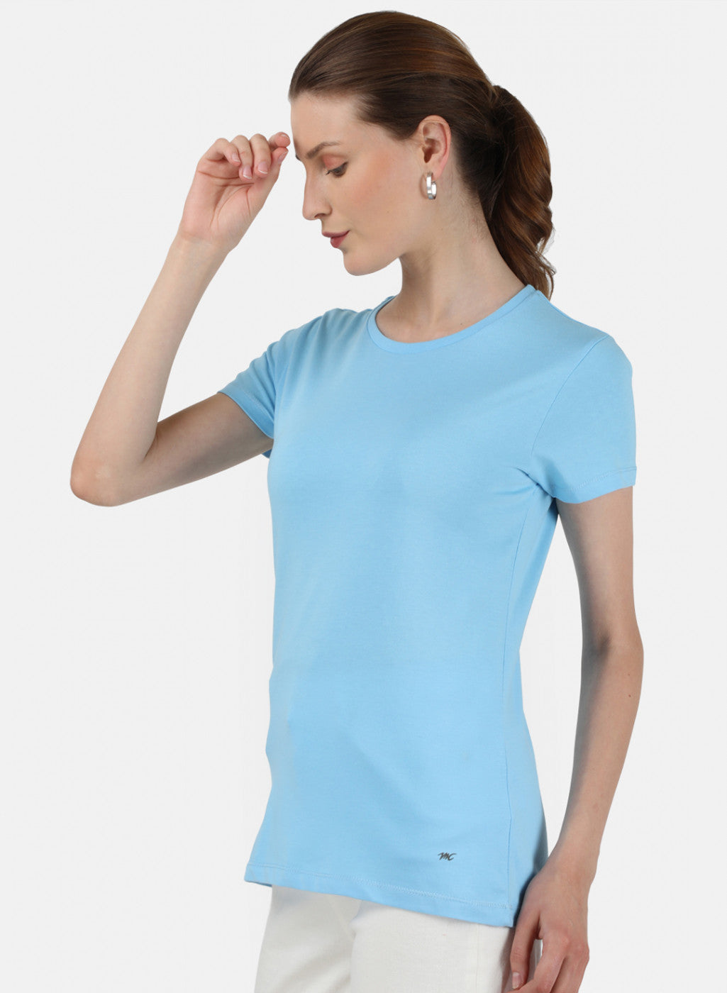 Womens Blue & Sea Green Plain Top 2Pc Set