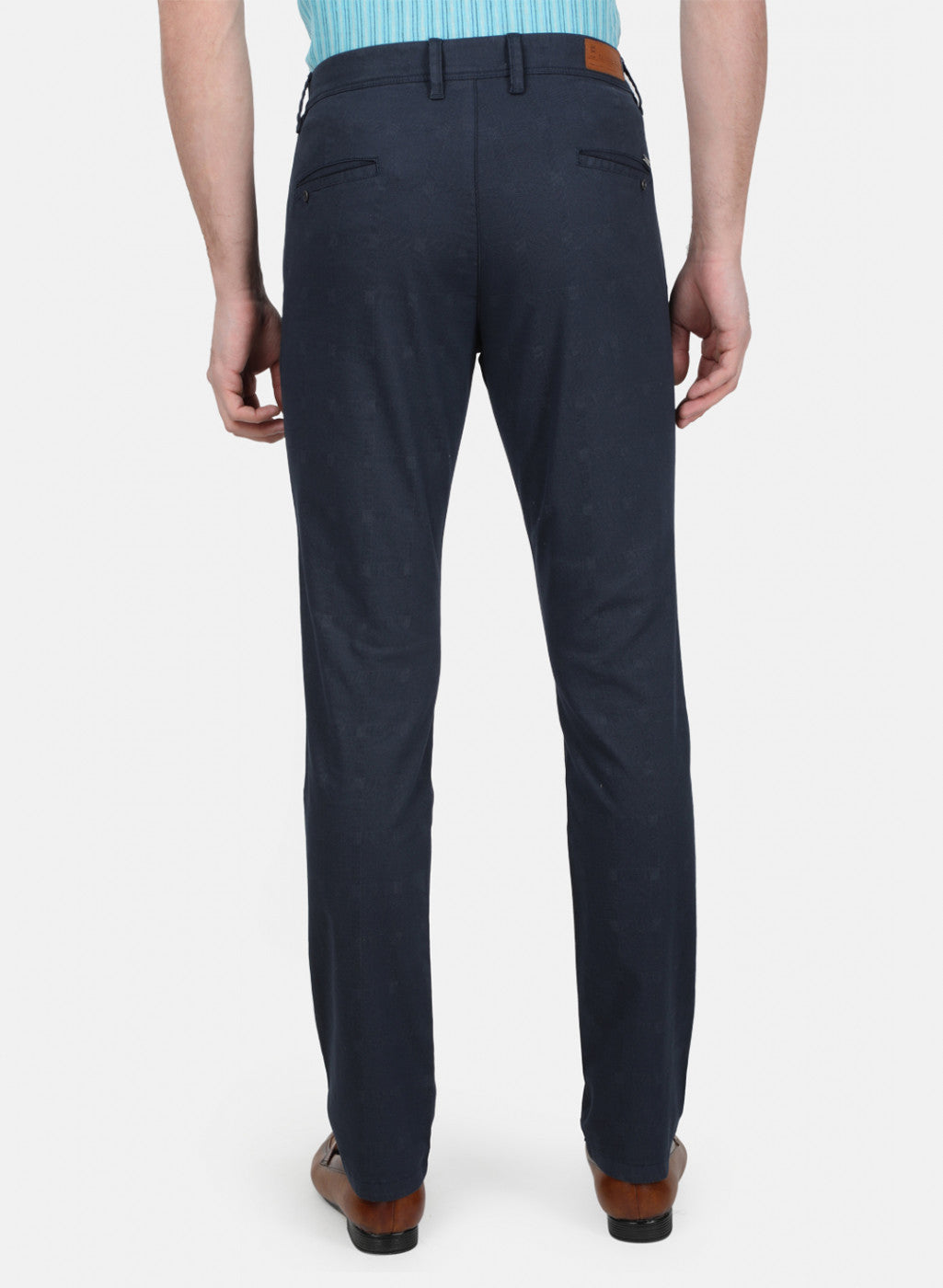 Mens Navy Blue Slim Trouser