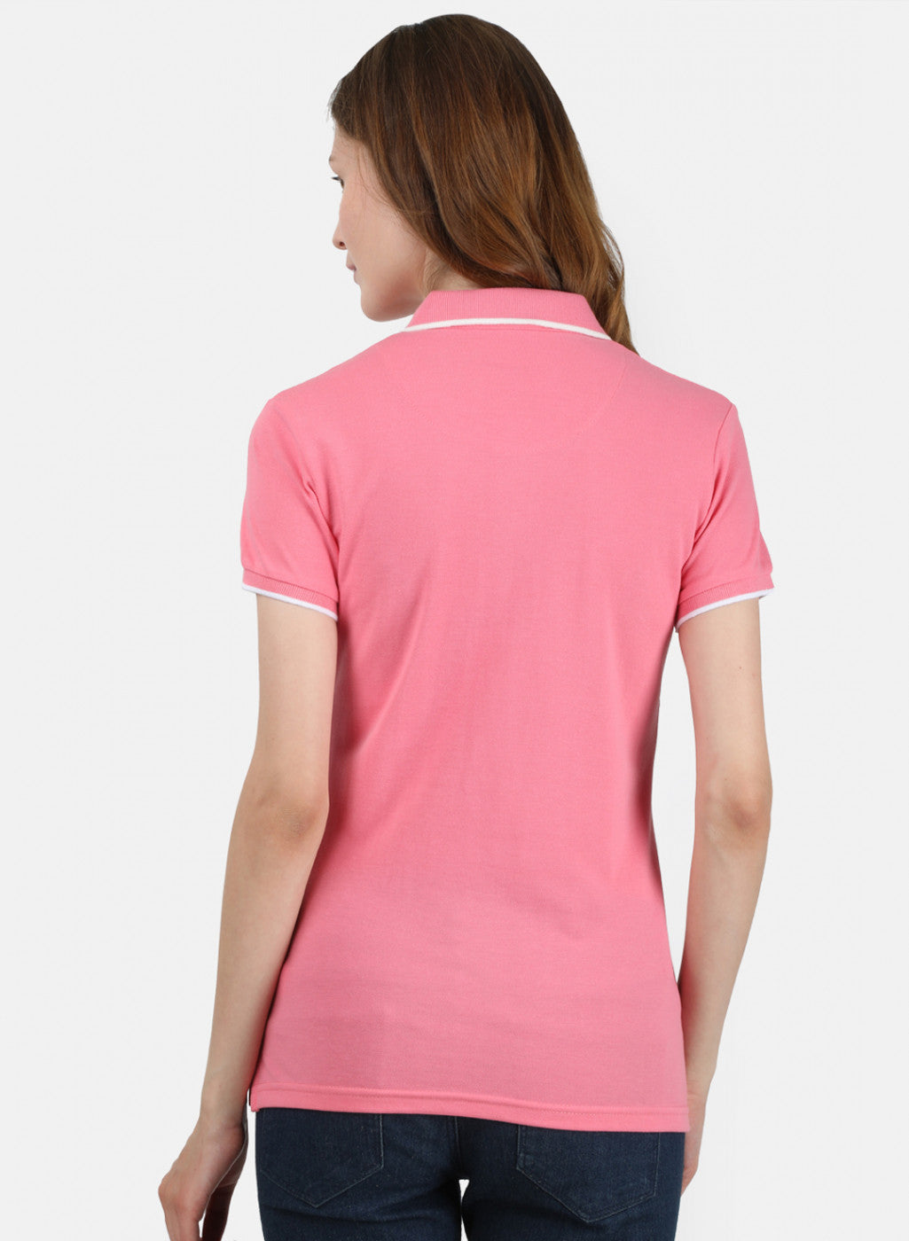 Womens Light Pink Plain T-Shirt
