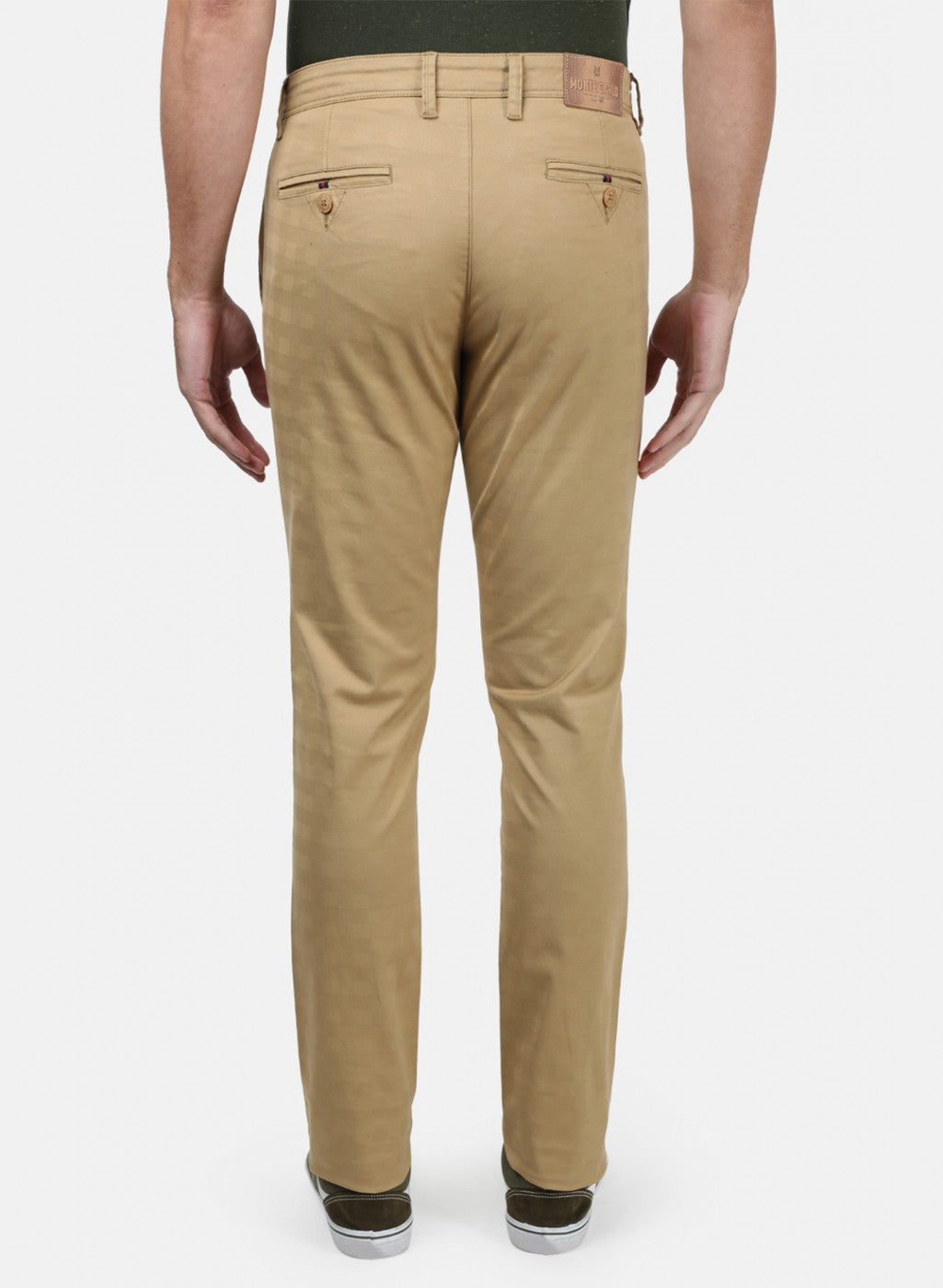 Men Brown Check Trousers