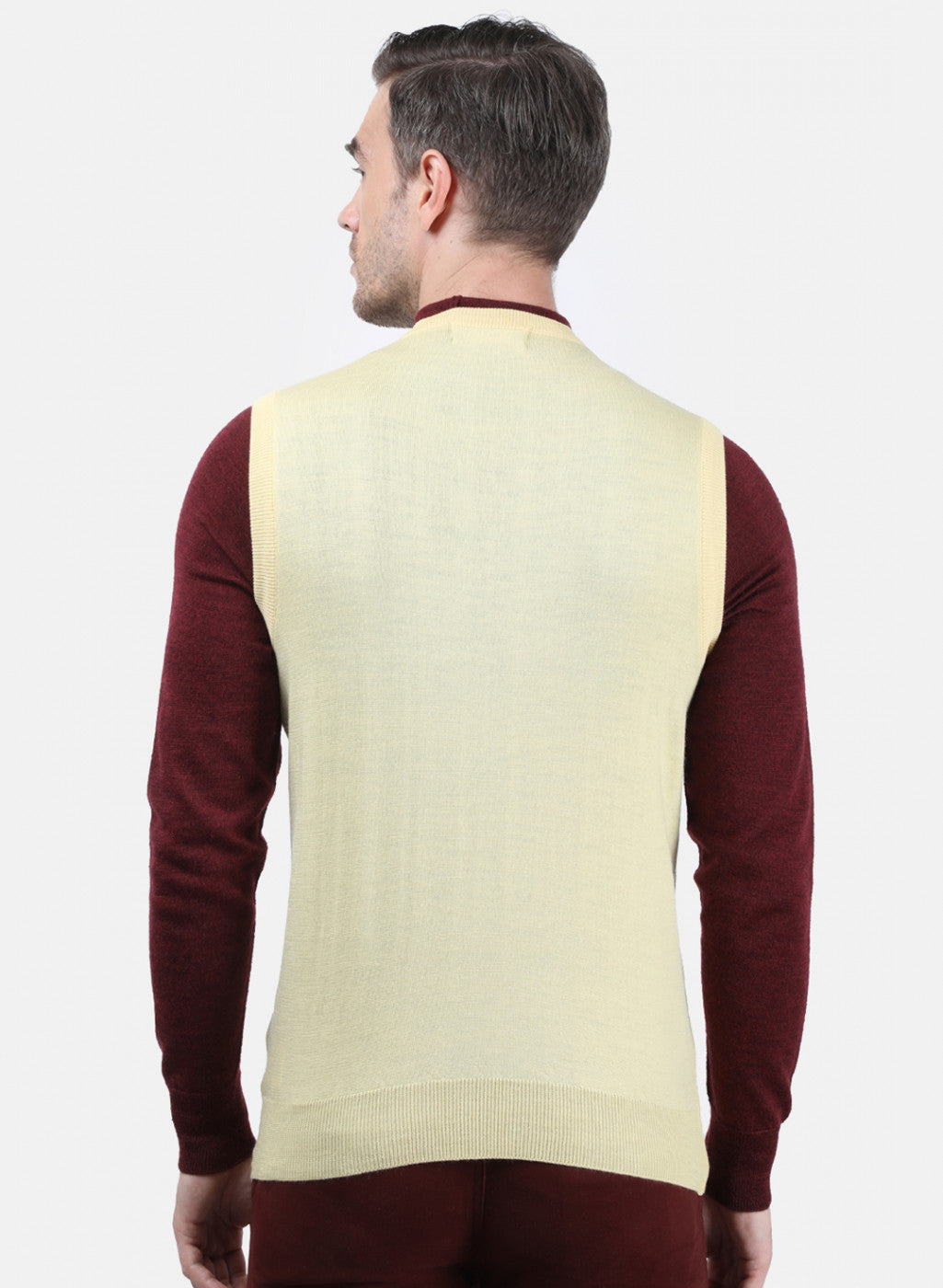 Men Yellow Solid Sweater
