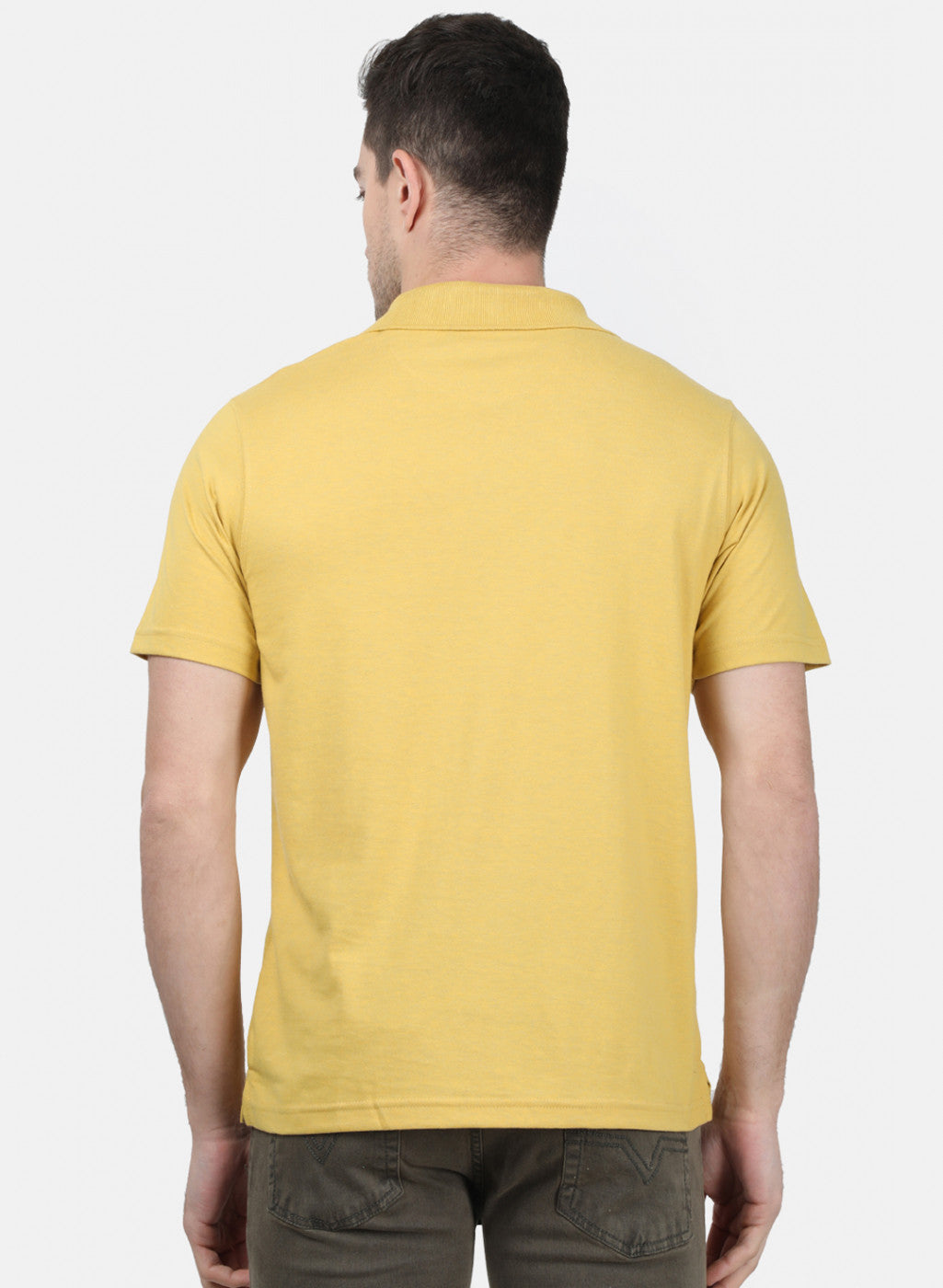 Mens Yellow Plain T-Shirts