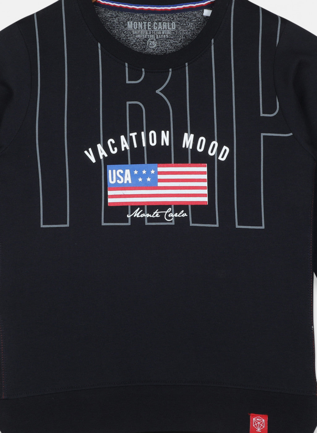Boys Navy Blue Printed Sweatshirt