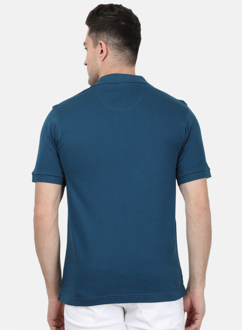 Mens Blue Plain T-Shirt