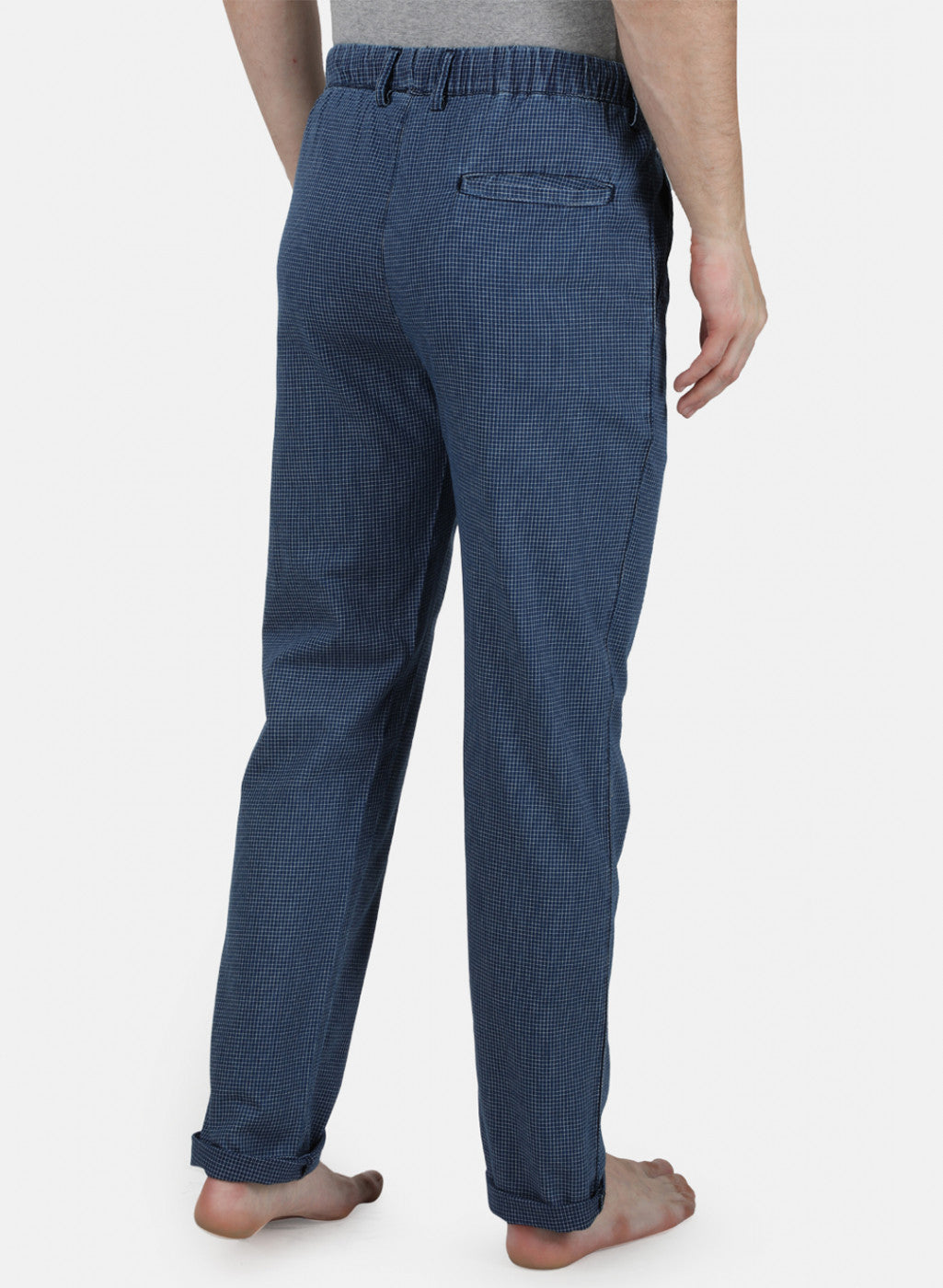 Mens Blue Check Lower
