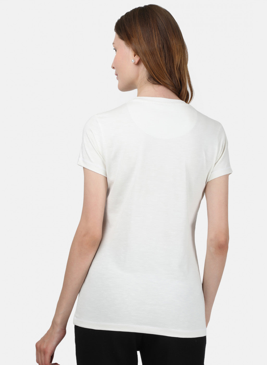 Womens Off White Printed Top