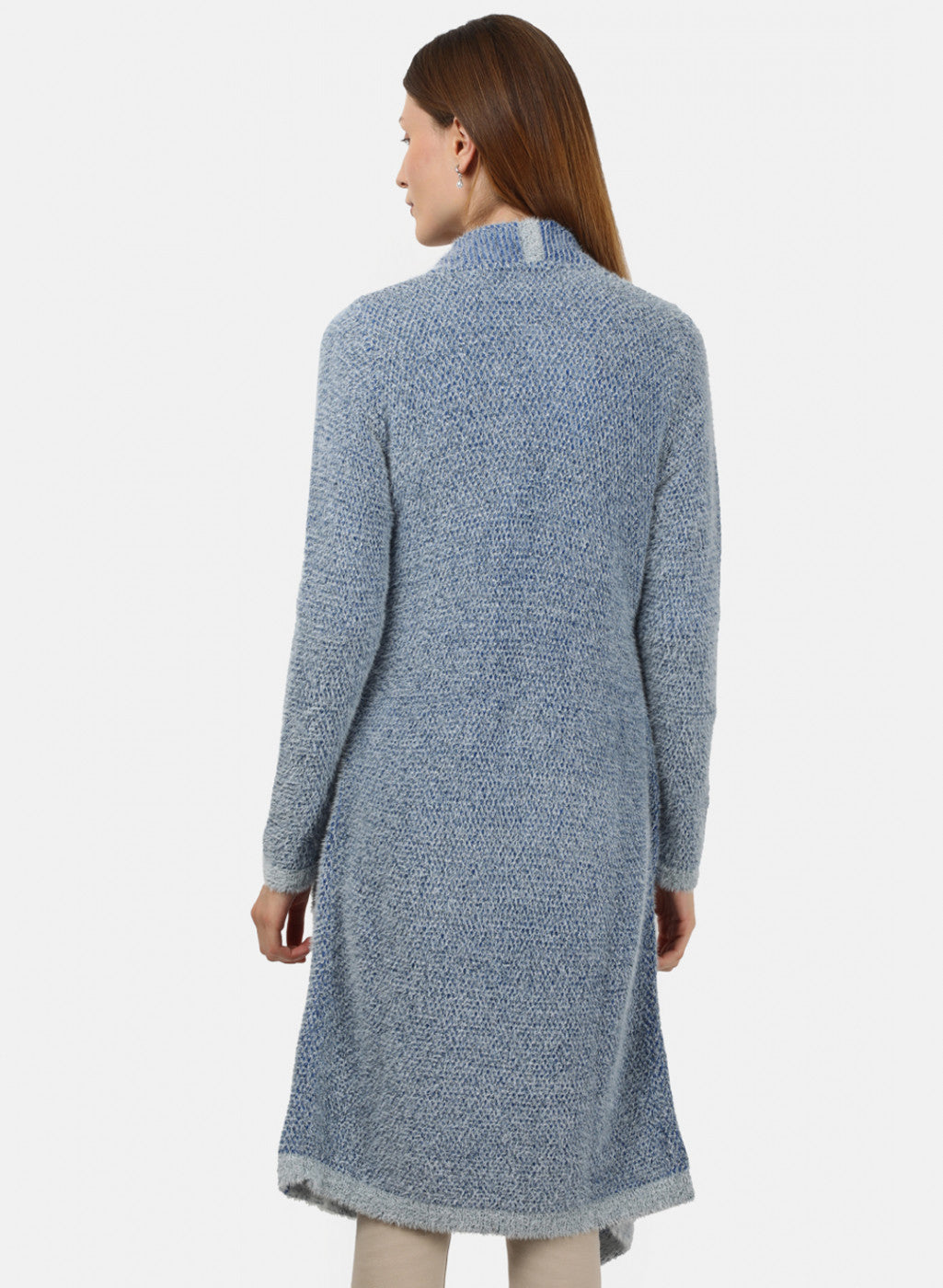 Women Blue Solid Cardigan