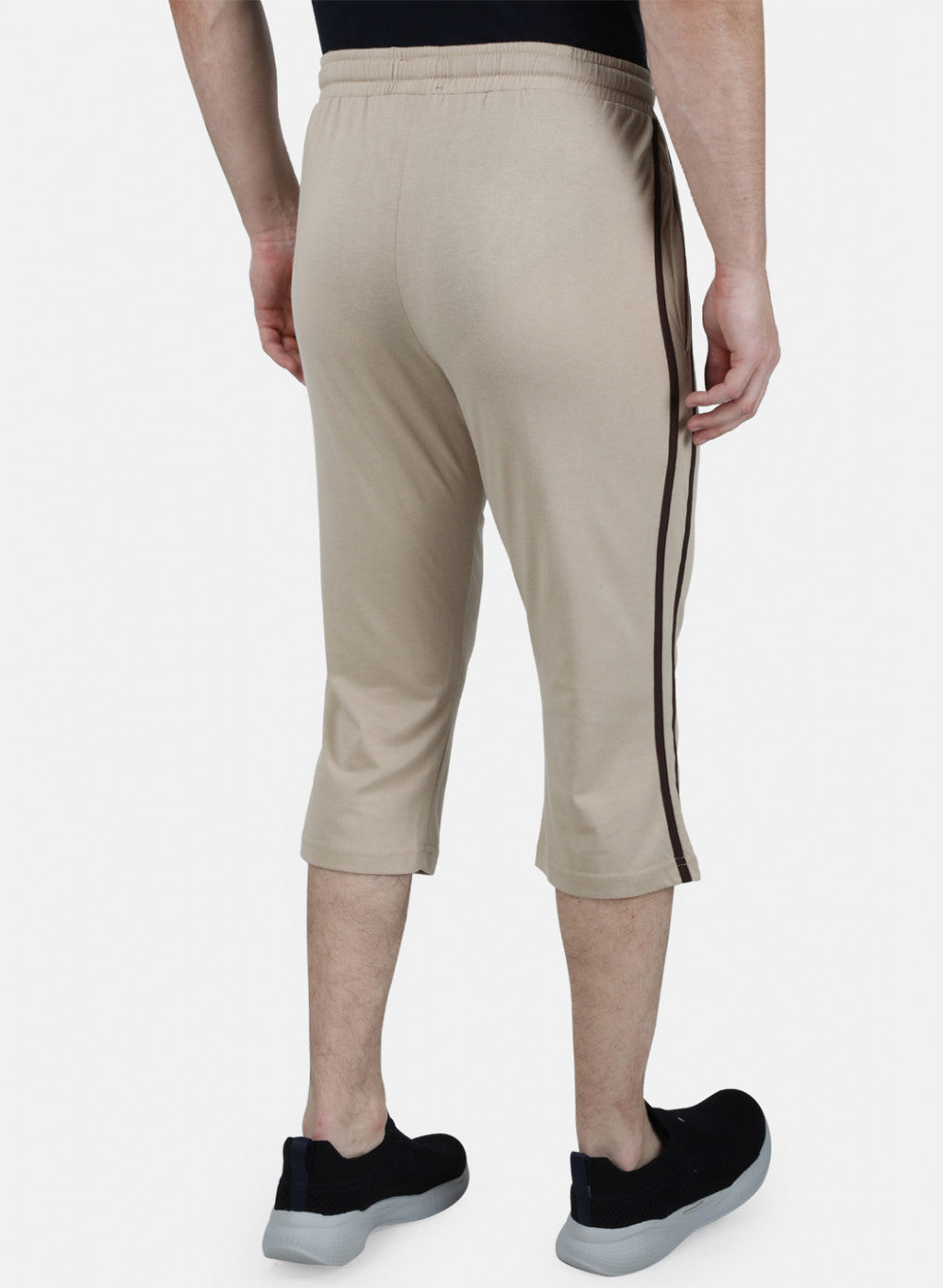 Mens Light Brown Plain Capri