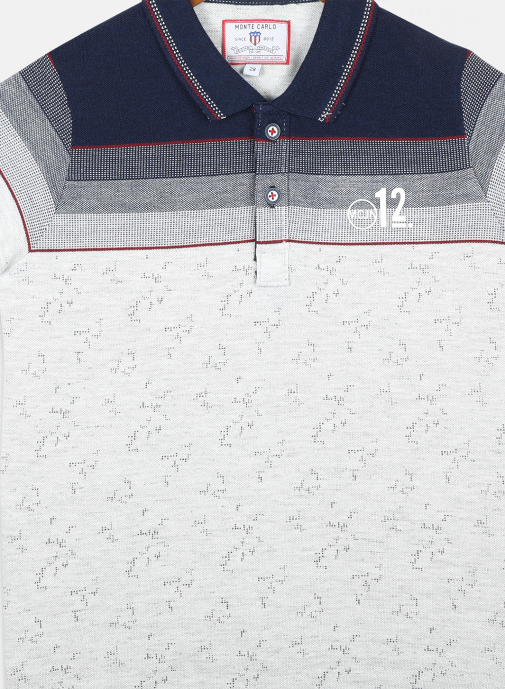 Boys Grey & Navy Stripe T-Shirts