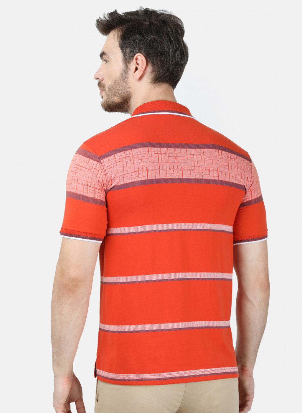 Mens Orange Stripe T-Shirt
