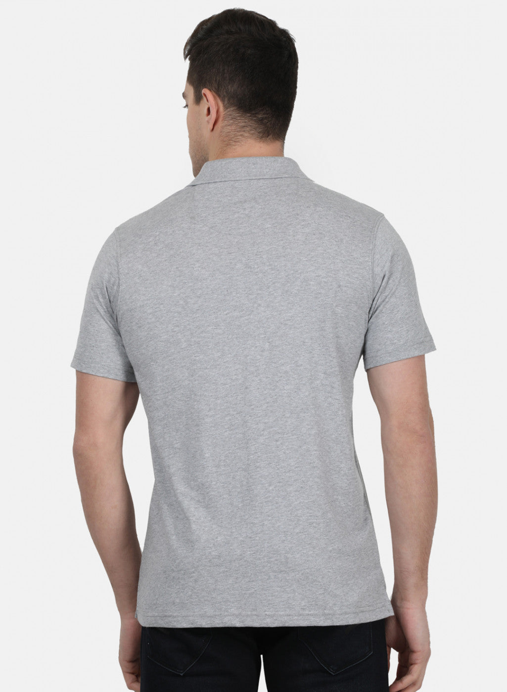 Mens Grey Plain T-Shirt