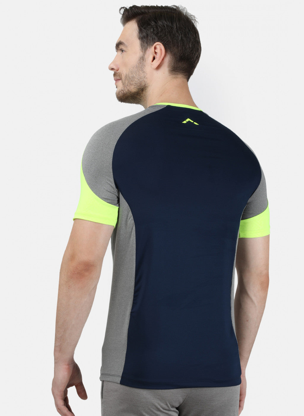 Rock.it Men Navy Blue Plain T-Shirt