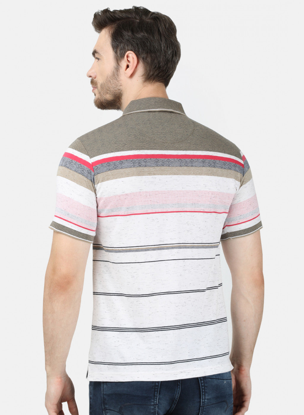 Mens Multi Color Stripe T-Shirt