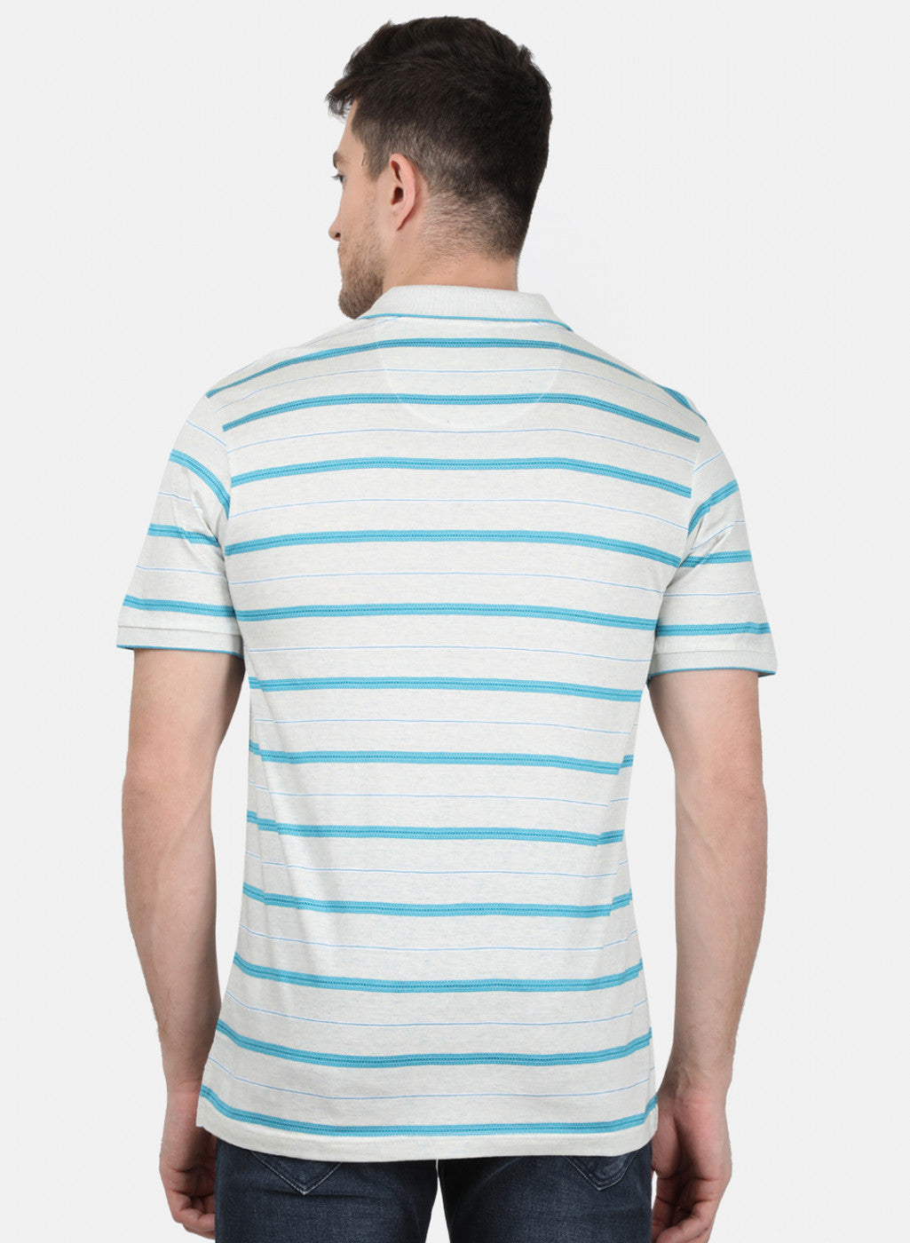 Mens Grey Stripe T-Shirt