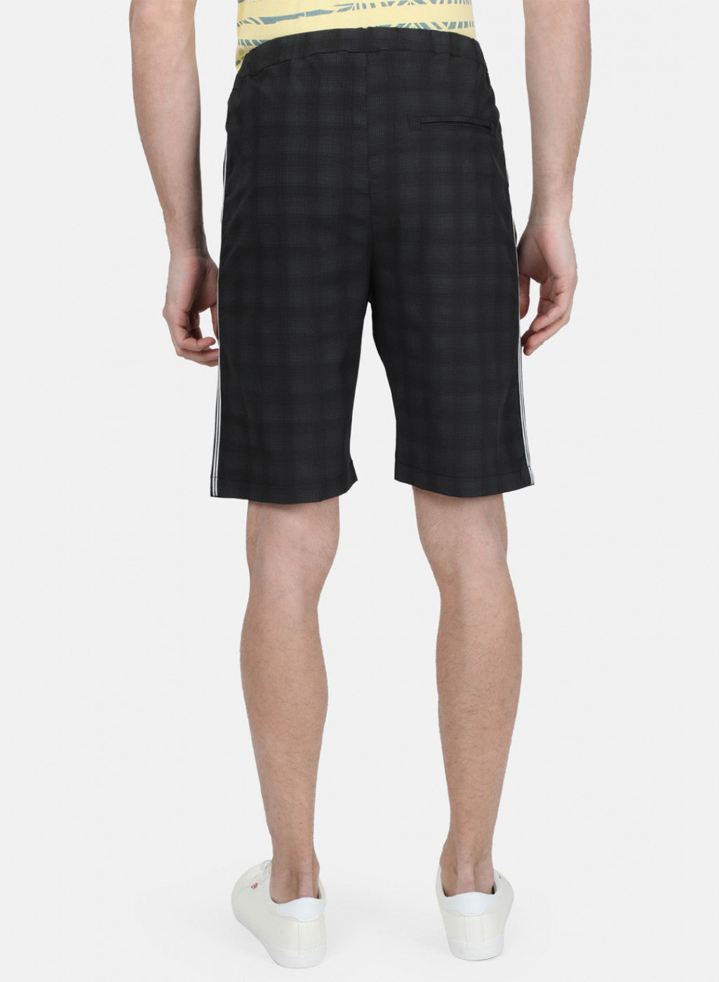 Mens Black Printed Short