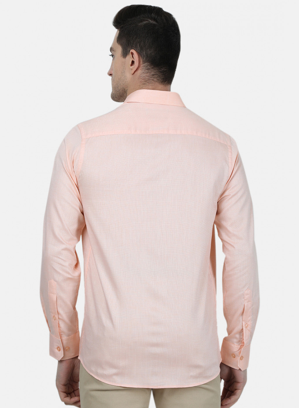 Mens Orange Printed Shirt