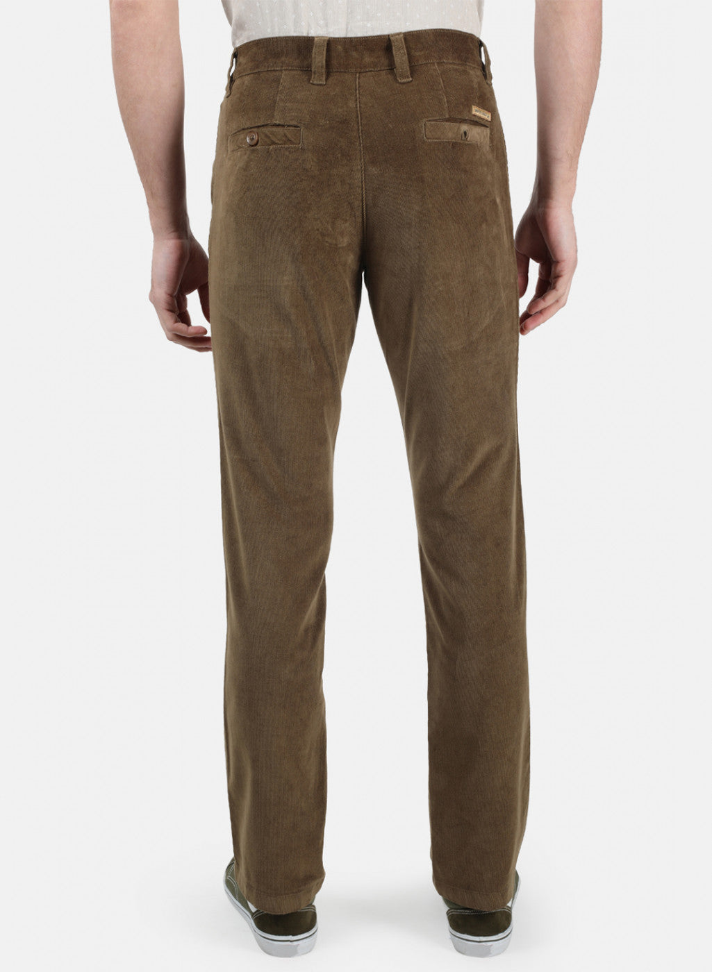 Men Green Plain Trousers