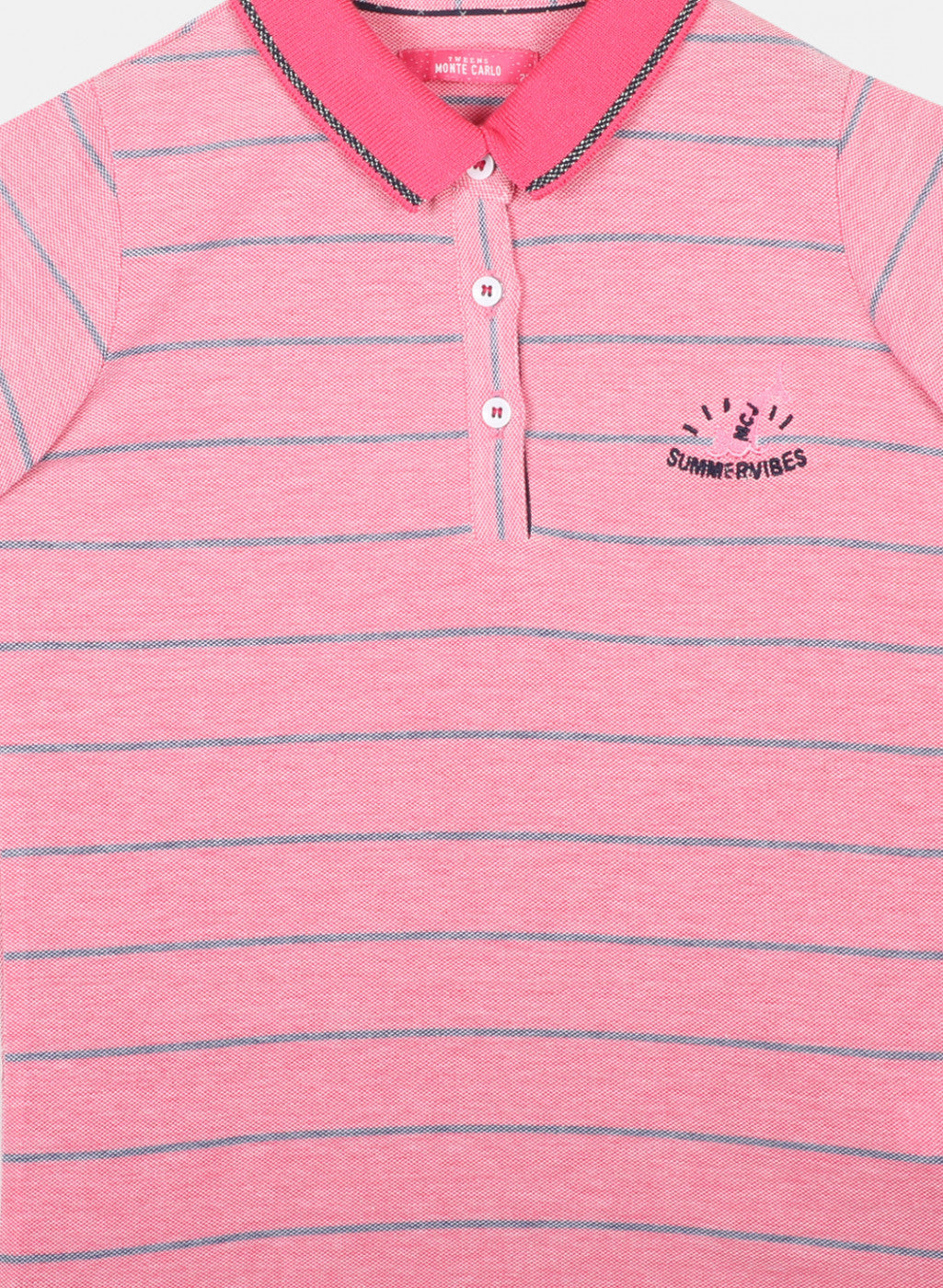 Girls Dark Pink Stripe T-Shirts
