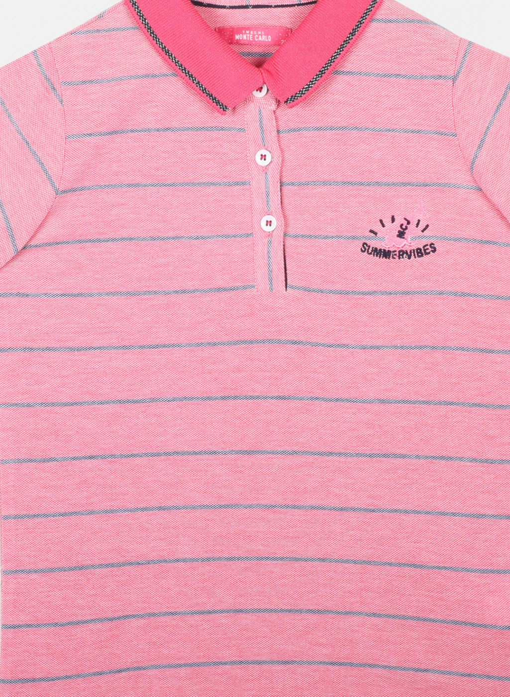 Girls Dark Pink Stripe T-Shirts