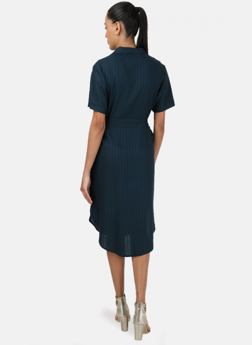 Womens Blue Self Tunic