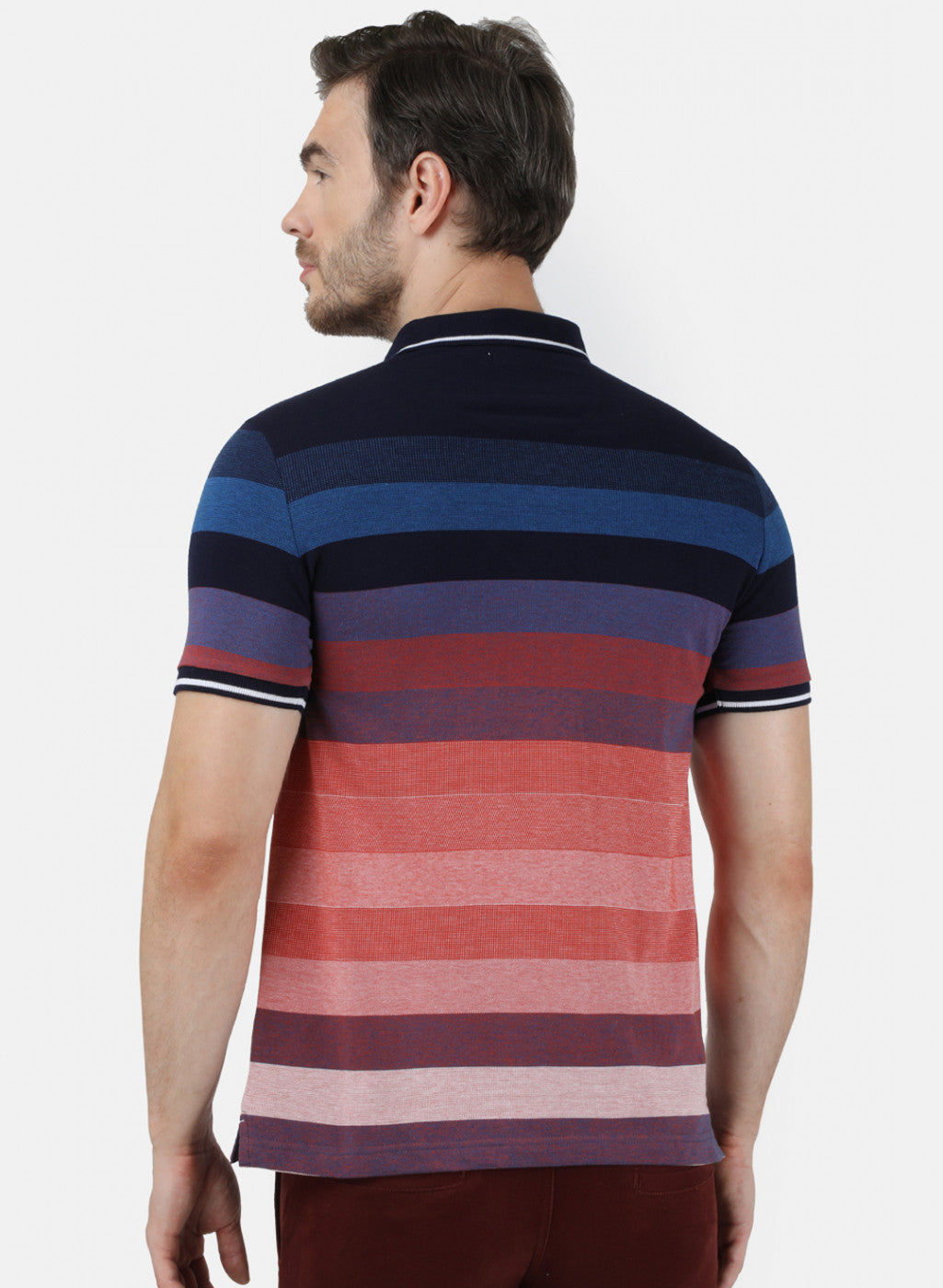 Mens Multi Color Stripe T-Shirt