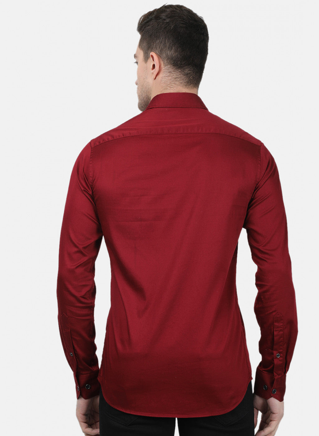 Mens Maroon Solid Shirts