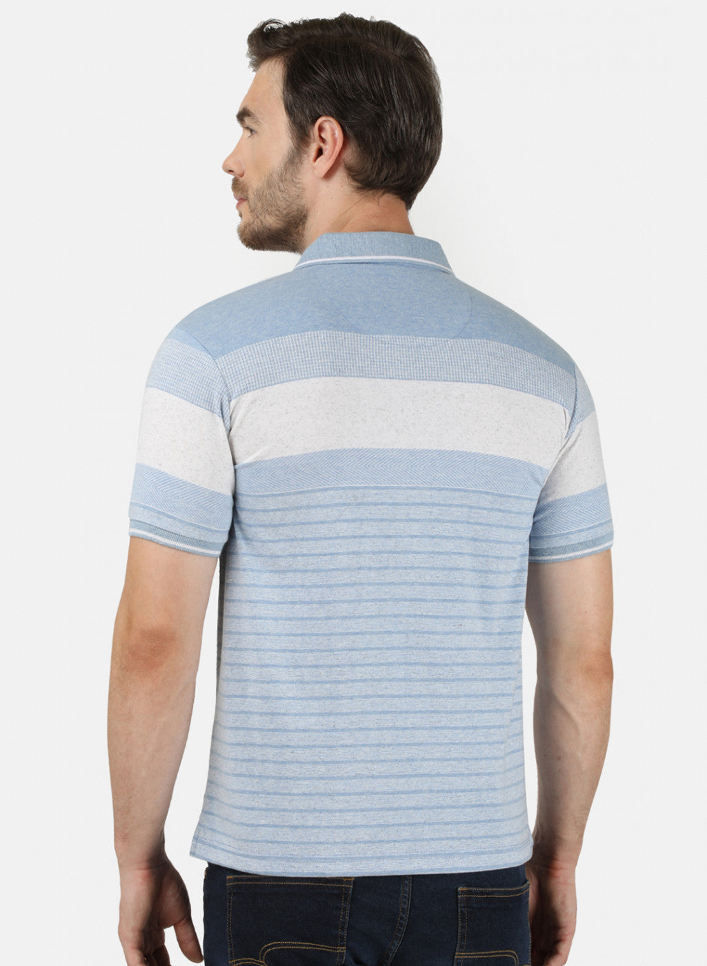 Mens Sky Blue Stripe T-Shirt