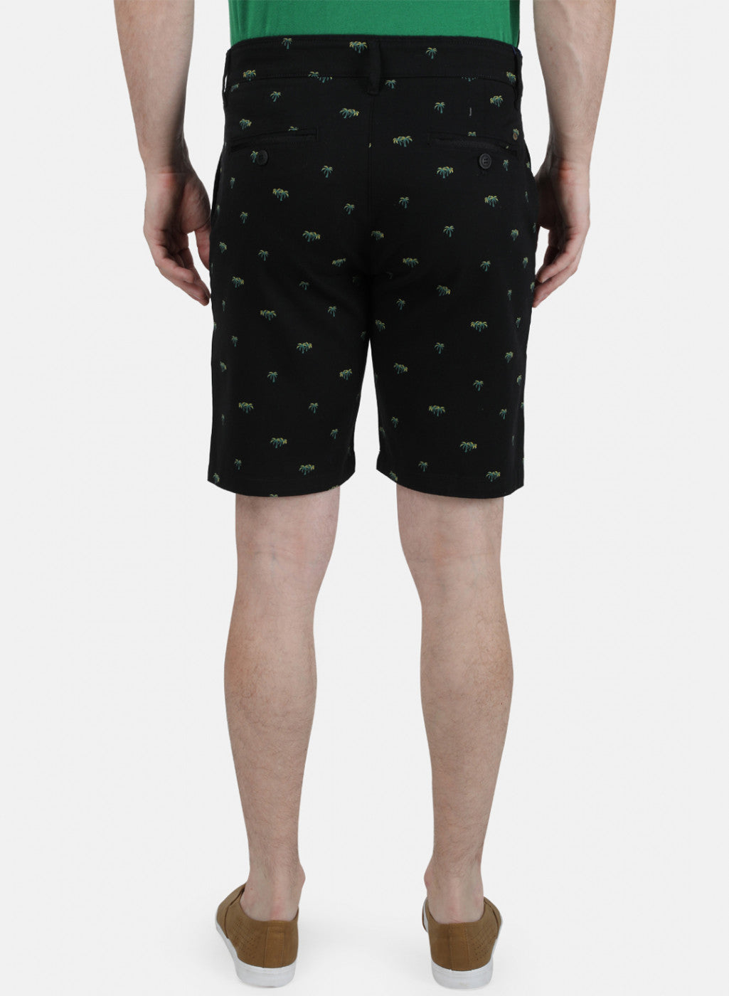 Mens Olive Printed Shorts