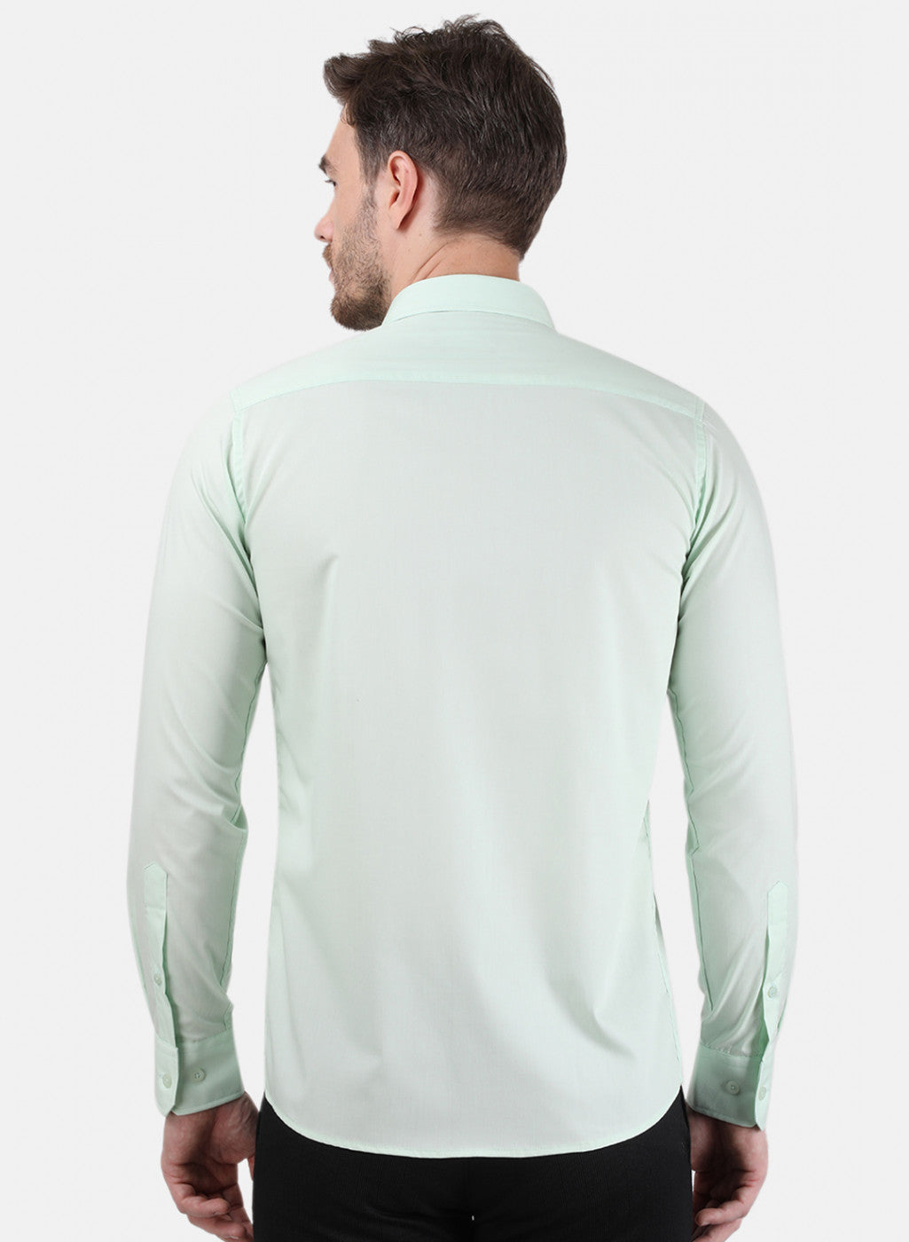 Mens Green Solid Shirts