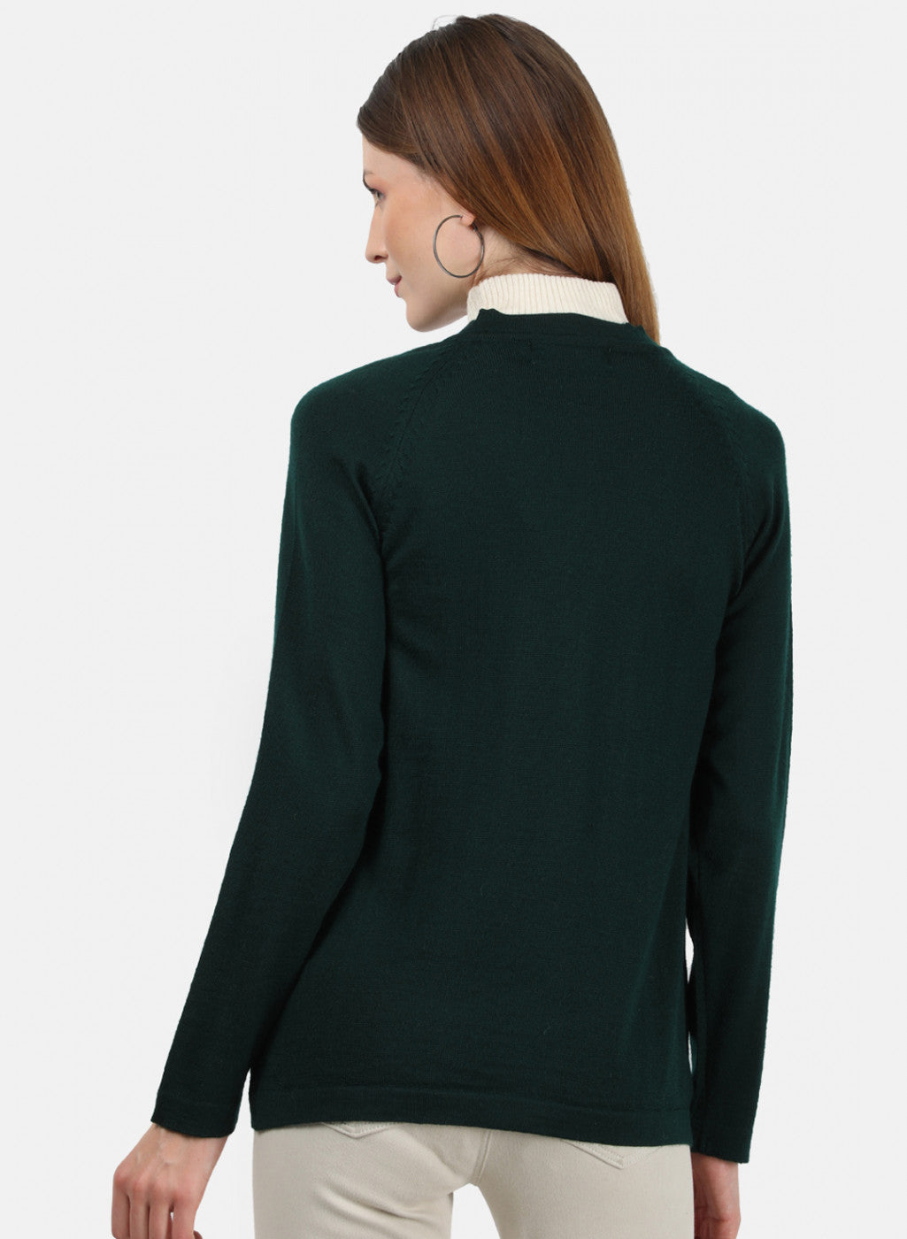 Women Green Solid Cardigan