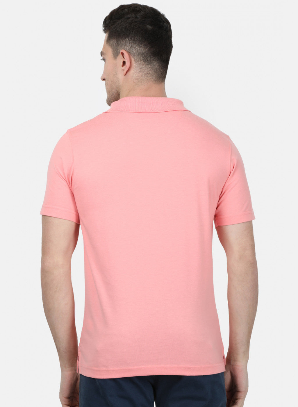 Mens Pink Plain T-Shirt