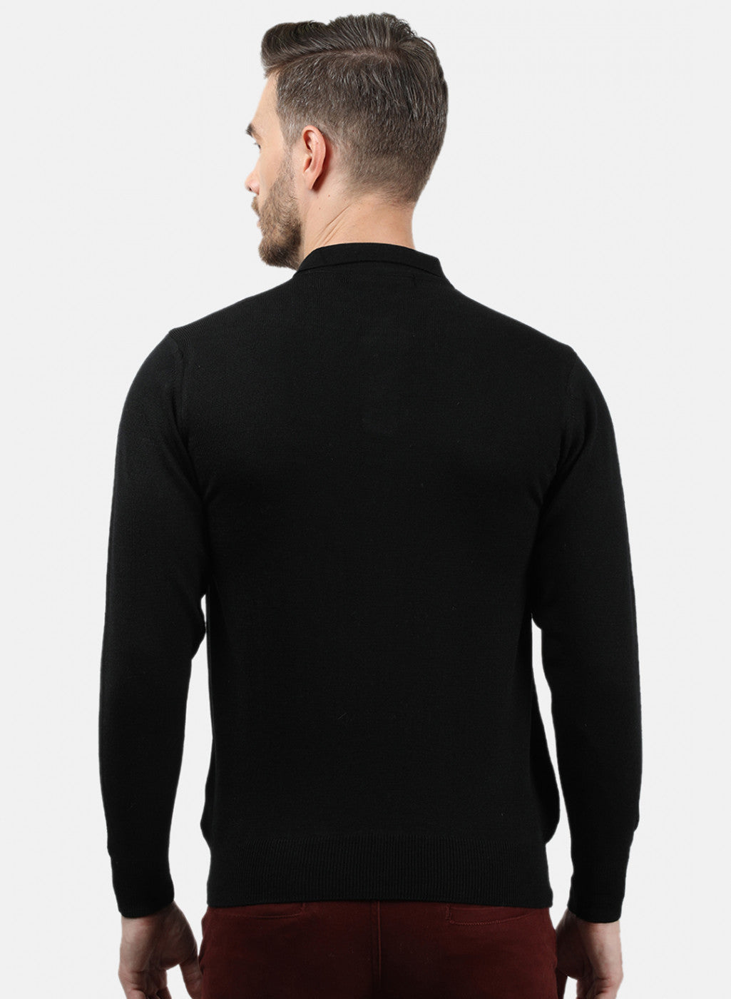 Men Black Collar T-Shirt