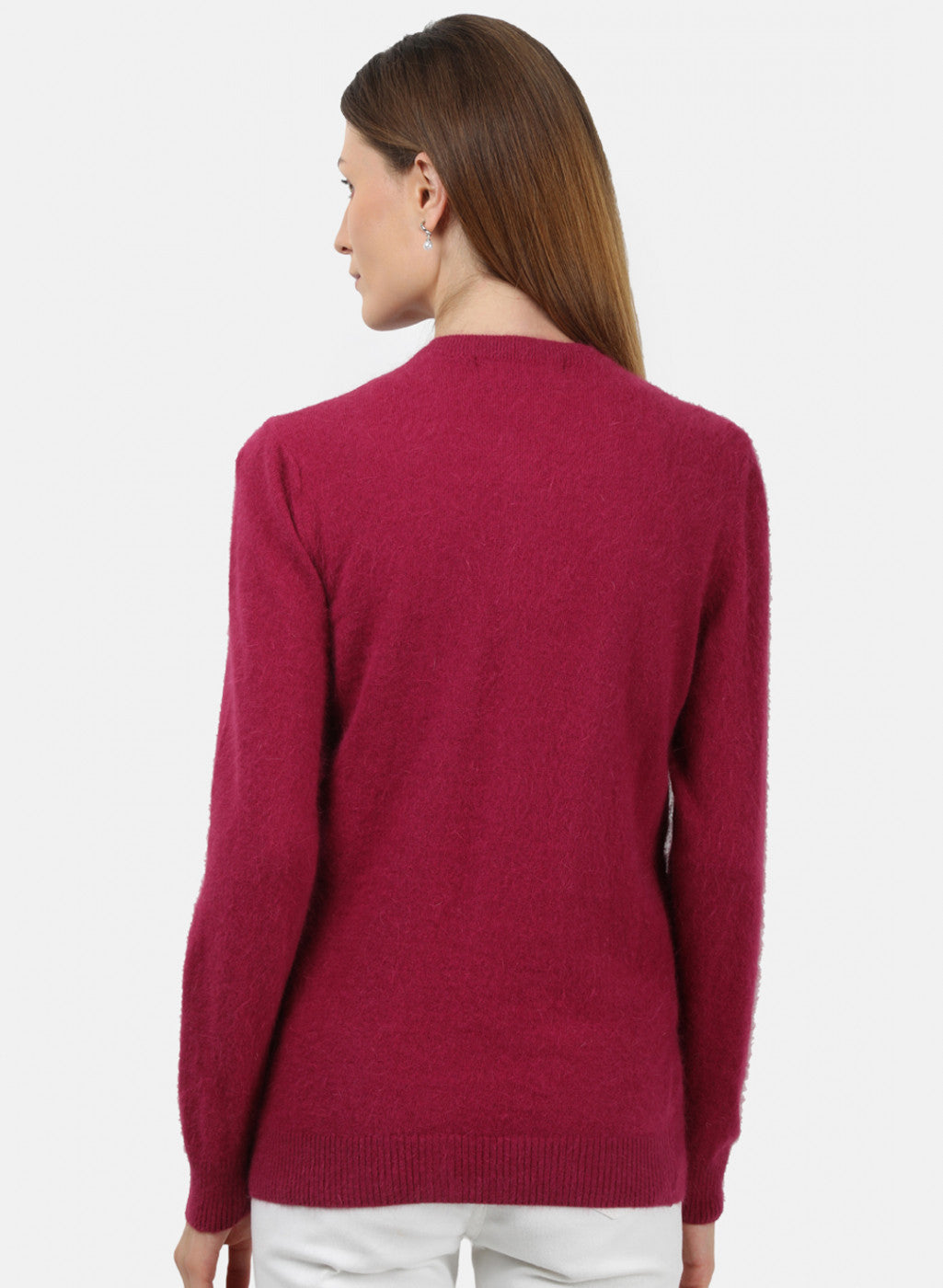 Women Dark Pink Solid Cardigan