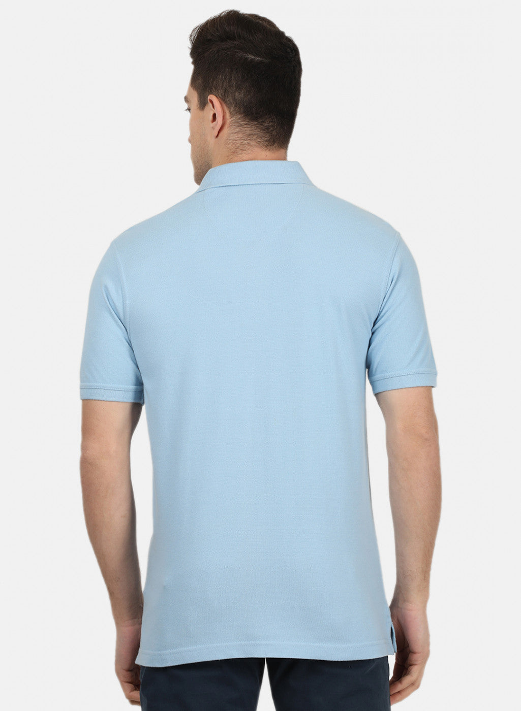 Mens Blue Plain T-Shirt