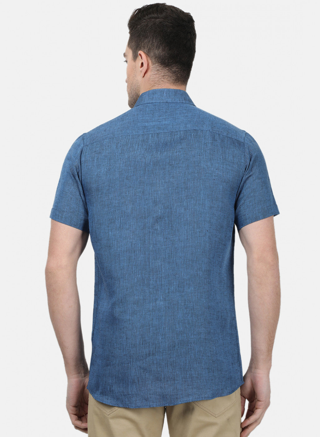 Mens NAvy Blue Solid Shirts