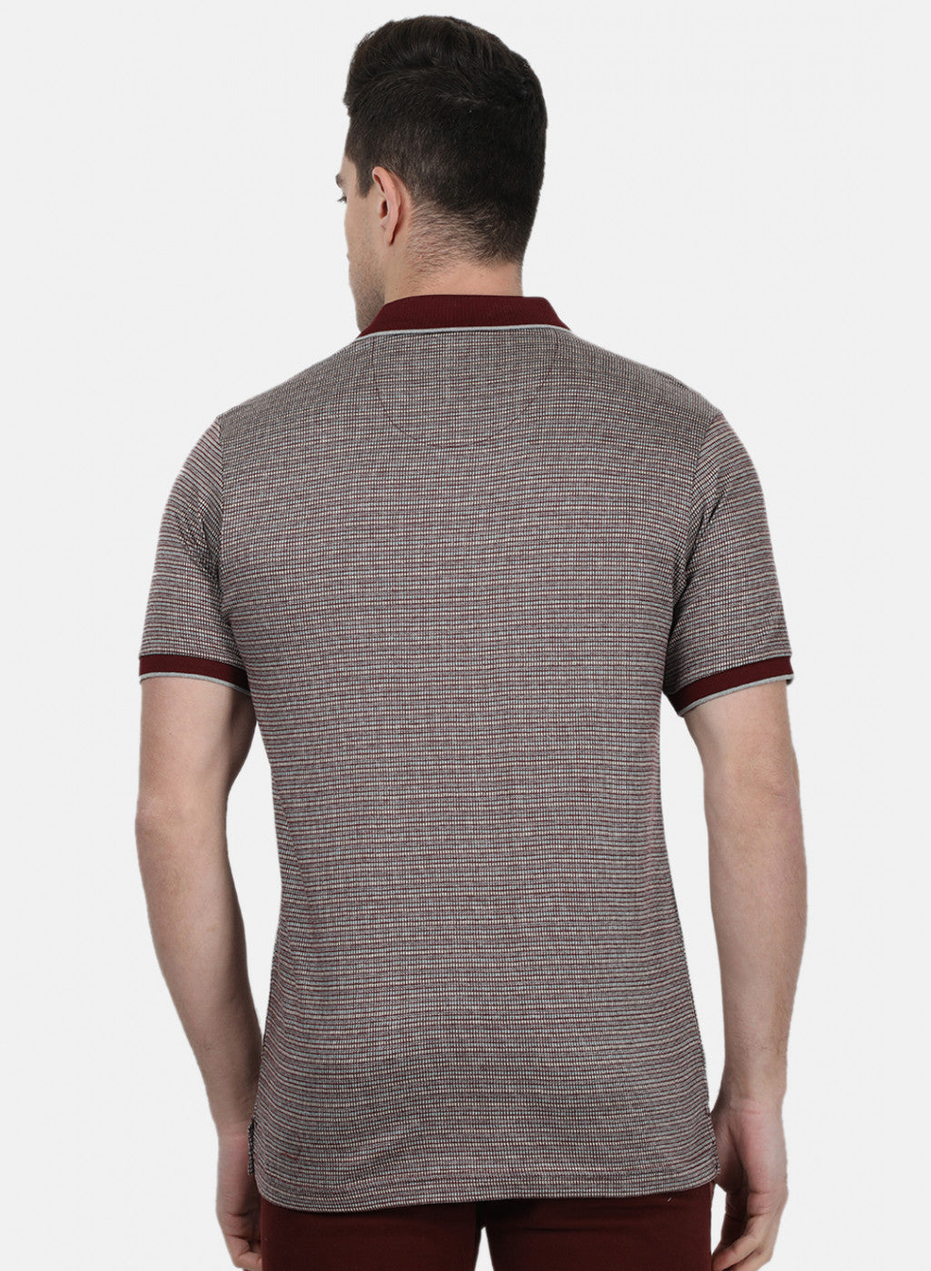Mens Maroon Stripe T-Shirt